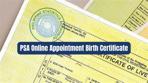 link for psa online appointment|Birth Certificate .